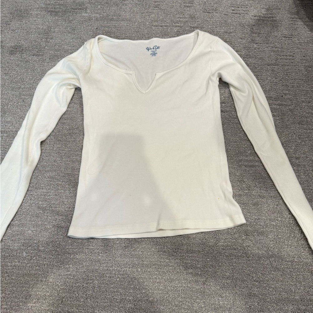 Brandy Melville white Long Sleeve Tee
